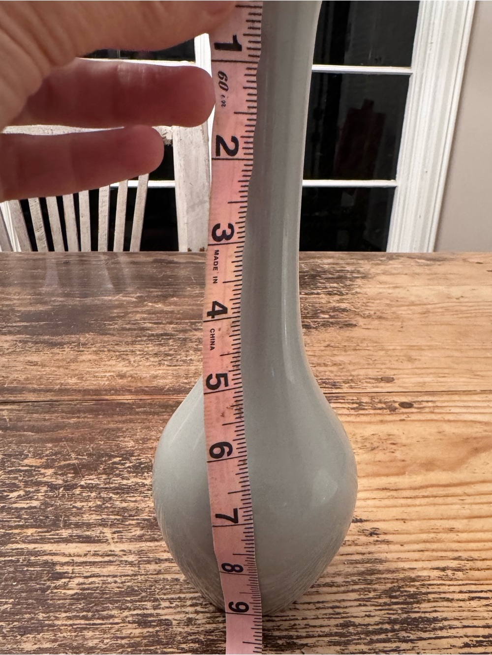 Vintage Gump’s Gray Ceramic 9.5” tall  Vase